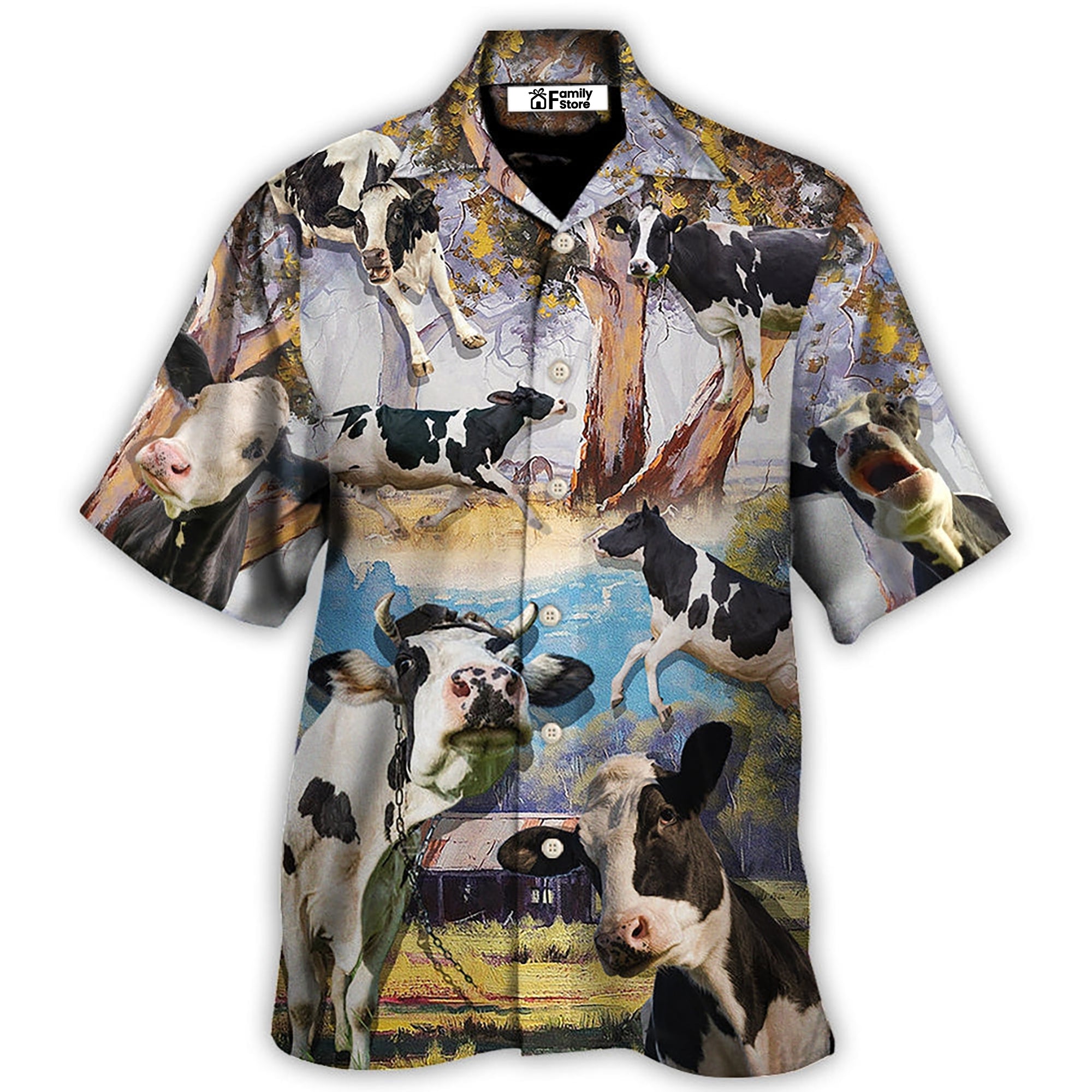 Cow Funny Dancing In The Australian Landscape Lover Cattle Art Style - Hawaiian Shirt