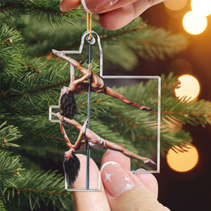 Custom Photo Christmas Gifts For Pole Dancers - Personalized Acrylic Photo Ornament