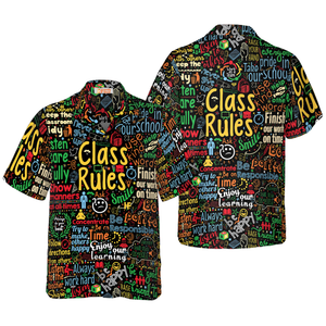 Class Rules Teacher Hawaiian Shirt