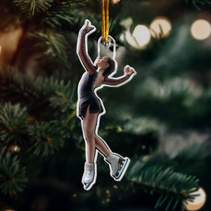 Custom Photo Figure Skating Gifts For Skaters - Personalized Acrylic Photo Ornament