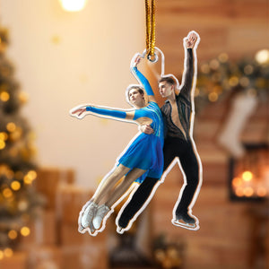 Custom Photo Figure Skating Gifts For Skaters - Personalized Acrylic Photo Ornament