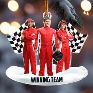 Custom Photo Racing Team Racing Gifts For Fan - Personalized Acrylic Photo Ornament