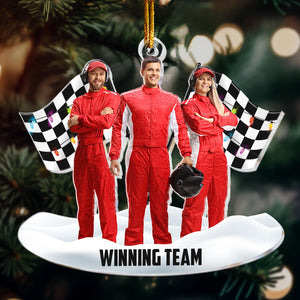 Custom Photo Racing Team Racing Gifts For Fan - Personalized Acrylic Photo Ornament