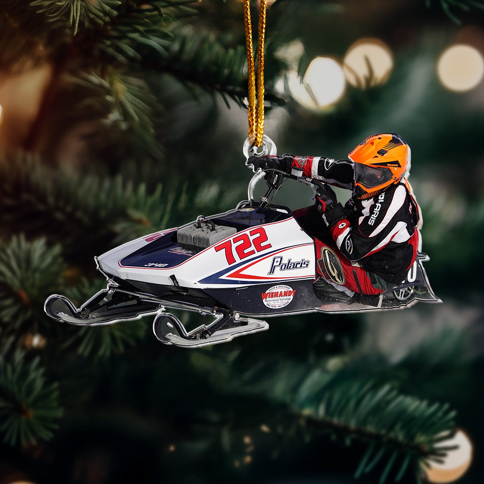 Custom Photo Snowmobiling Gifts For Snowmobile Lovers - Personalized Acrylic Photo Ornament