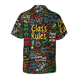 Class Rules Teacher Hawaiian Shirt