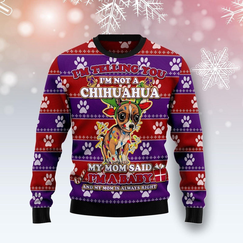 Chihuahua Baby Christmas Ugly Christmas Sweater For Men & Women