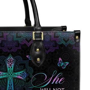 Christianartbag Handbags, God Is Within Her She Will Not Fail Psalm 46 5 Mandala Leather Handbag