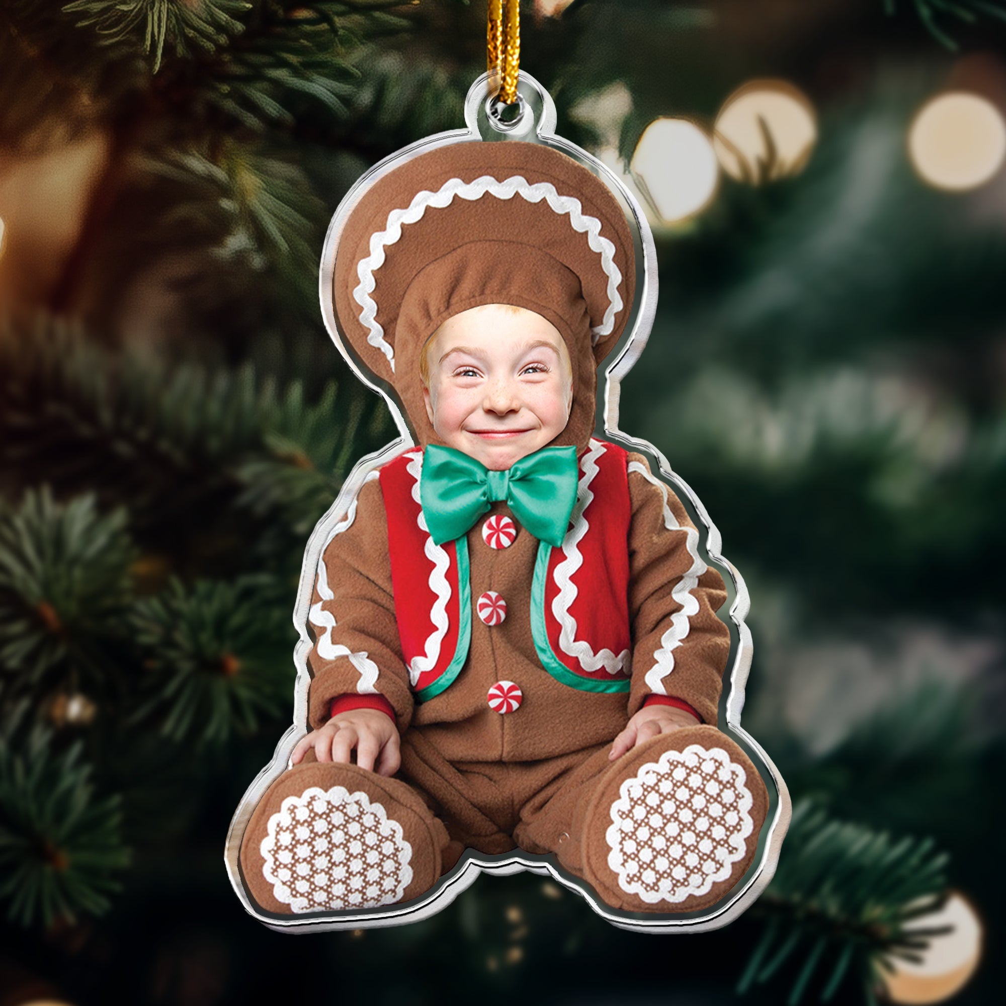 Christmas Baby Funny Personalized Acrylic Photo Ornament_4