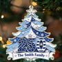 USA 250th Anniversary Patriotic Christmas Tree Gift For Family - Personalized Acrylic Ornament