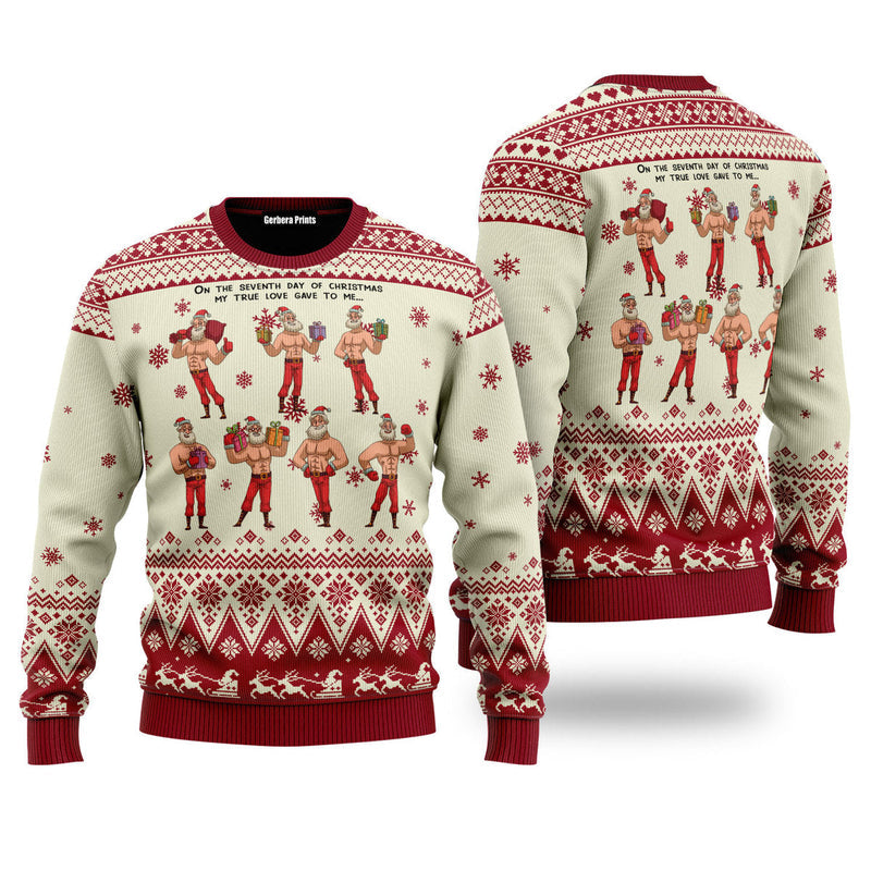 Christmas Seven Sexy Santa Claus Ugly Sweater For Men & Women