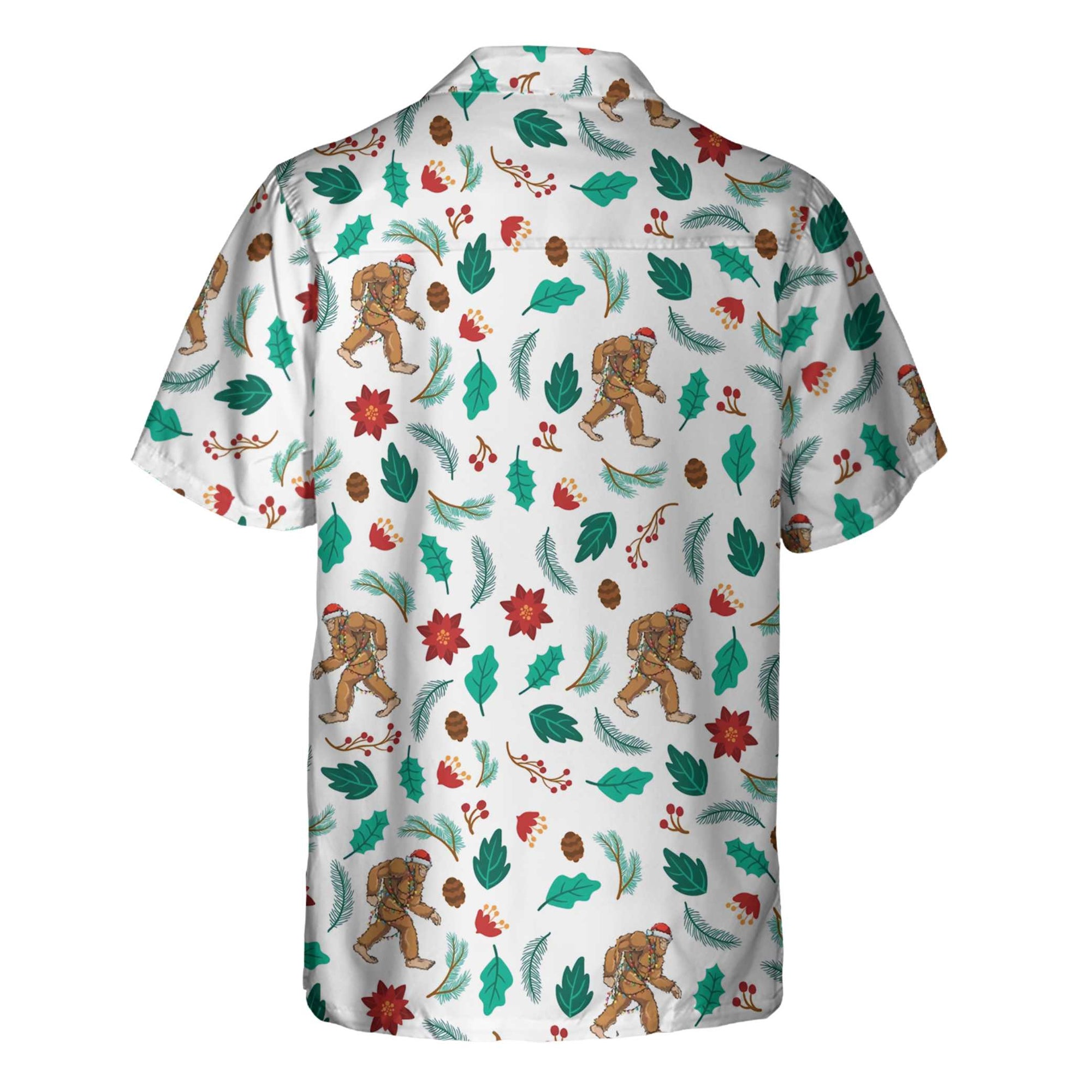 Christmas Bigfoot Sasquatch Pattern Hawaiian Shirt