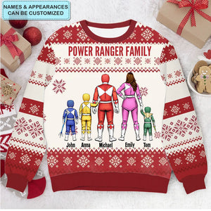 Christmas Power Rangwe Family Costumes - Personalized Custom Ugly Sweatshirt - Christmas Gift For Family, Family Members - CL21 PT