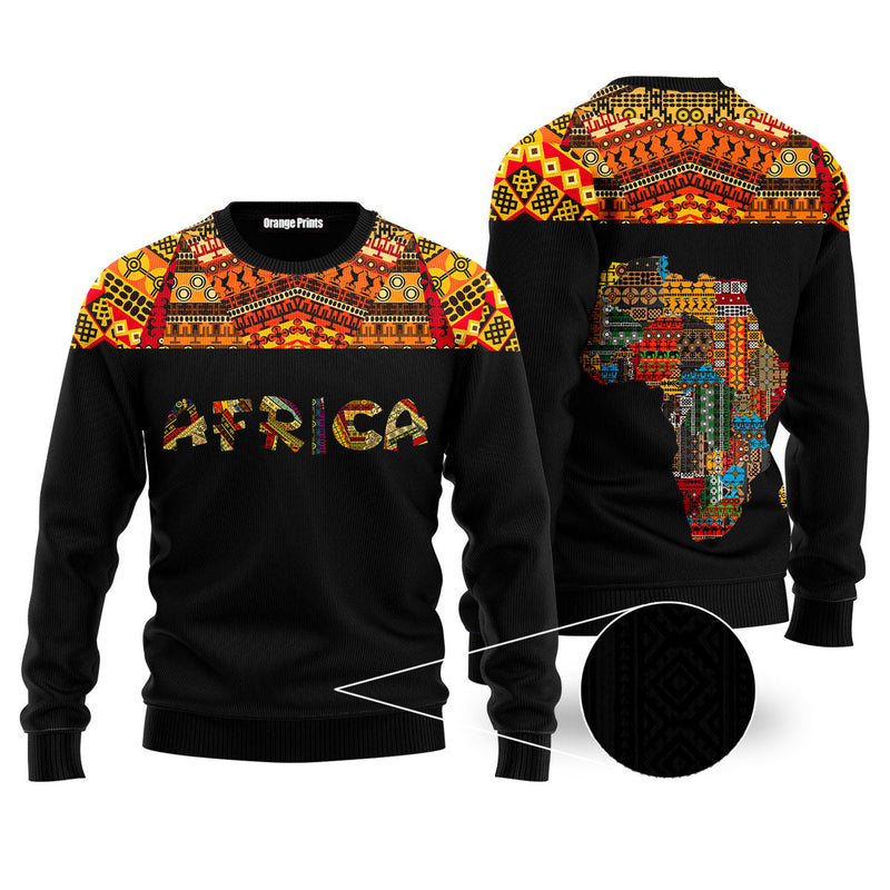 Colorful Africa Vintage Ugly Christmas Sweater For Men & Women