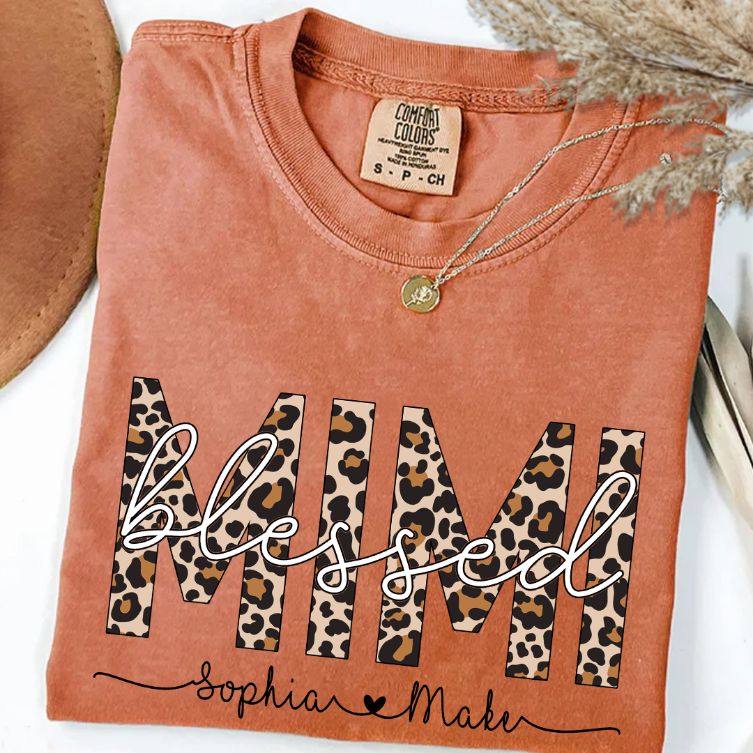 Comfort Colors_C2_AE Blessed Mimi Leopard Print T Shirt _E2_80_93 Personalized Grandma Tee with Grandkids Names _E2_80_93 Custom Gift for Mimi_Yam_S 1 9A9MA