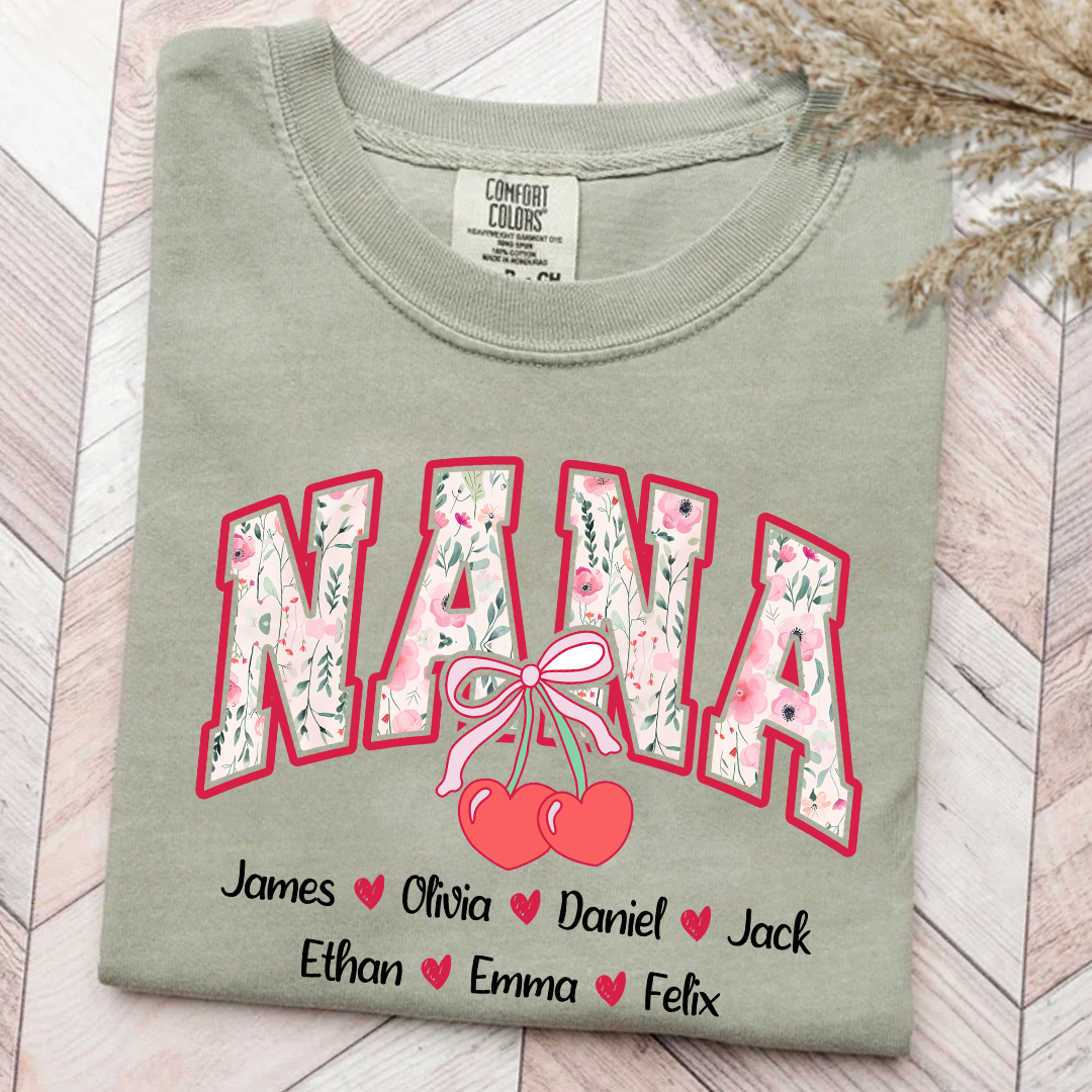 Comfort Colors_C2_AE Cherry Bow Coquette Nana Custom Mom Grandma With Grandkids Gift for Grandma_Sandstone_S 1 llZH4