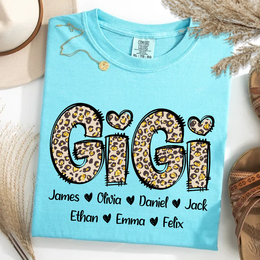Comfort Colors_C2_AE Gigi Leopard Trend Shirt Custom Grandma With Grandkids Gift for Grandma_Lagoon Blue_S 1 V9oR9