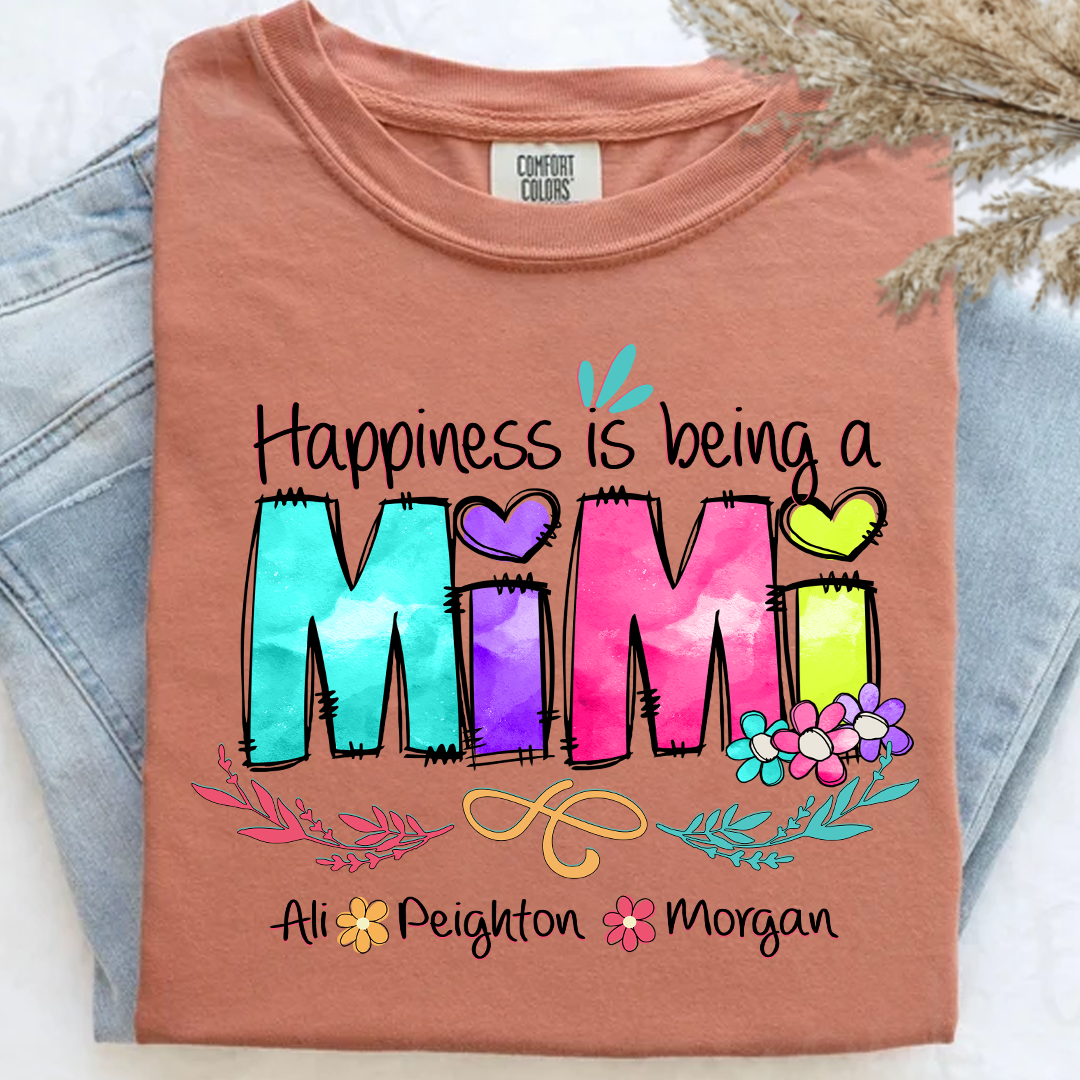 Comfort Colors_C2_AE Happiness Is Being A Mimi Shirt Custom Grandma With Grandkids Shirt_Terracotta_S 1 9yLm4