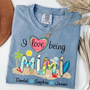 Comfort Colors_C2_AE I Love Being Grandma Summer Shirt Custom Grandma And Grandkids Shirt_Blue Jean_S 1 Bc0YM
