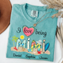 Comfort Colors_C2_AE I Love Being Grandma Summer Shirt Custom Grandma And Grandkids Shirt_Seafoam_S 1 CsUU2