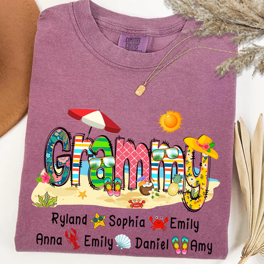 Comfort Colors_C2_AE Mimi Summer 2025 T Shirt Custom Grandma With Grandkids Shirt_Berry_S 1 LLZR3