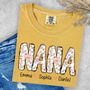 Comfort Colors_C2_AE Nana Flower 2025 Shirt Custom Grandma And Grandkids Shirt_Mustard_S 1 NlJvP