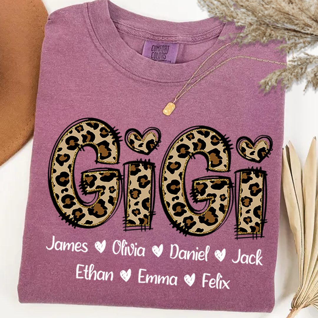 Comfort Colors_C2_AE Personalize Gigi Leopard Shirt Custom Grandma With Grandkids Gift for Grandma Shirt_Berry_S 1 2zlNS