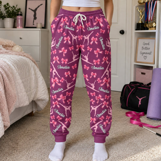 Coquette_Bow_Gymnastics_Custom_Name_Gift_Gymnastics_Girls_Gymnast_Personalized_Lounge_Pants_1