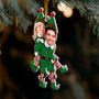 Couple Funny Elf Personalized Acrylic Photo Ornament_2