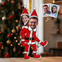 Couple Funny Elf Personalized Acrylic Photo Ornament_4