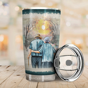 Couple Gifts, Birthday Gifts, Anniversary Gift, Grandparents Day Gifts - When We Get To The End Of Our Lives Together, Old Couple Gift, Custom Tumbler, Travel Cup, Insulated 20oz Tumbler