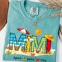 Custom Beach Mimi Shirt _E2_80_93 Personalized Grandma T Shirt with Grandkids Names _E2_80_93 Summer Vacation Gift for Mimi _E2_80_93 Colorful Coastal Graphic Tee_Seafoam_S 1 4NLqx