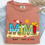 Custom Beach Mimi Shirt _E2_80_93 Personalized Grandma T Shirt with Grandkids Names _E2_80_93 Summer Vacation Gift for Mimi _E2_80_93 Colorful Coastal Graphic Tee_Terracotta_S 1 yItei