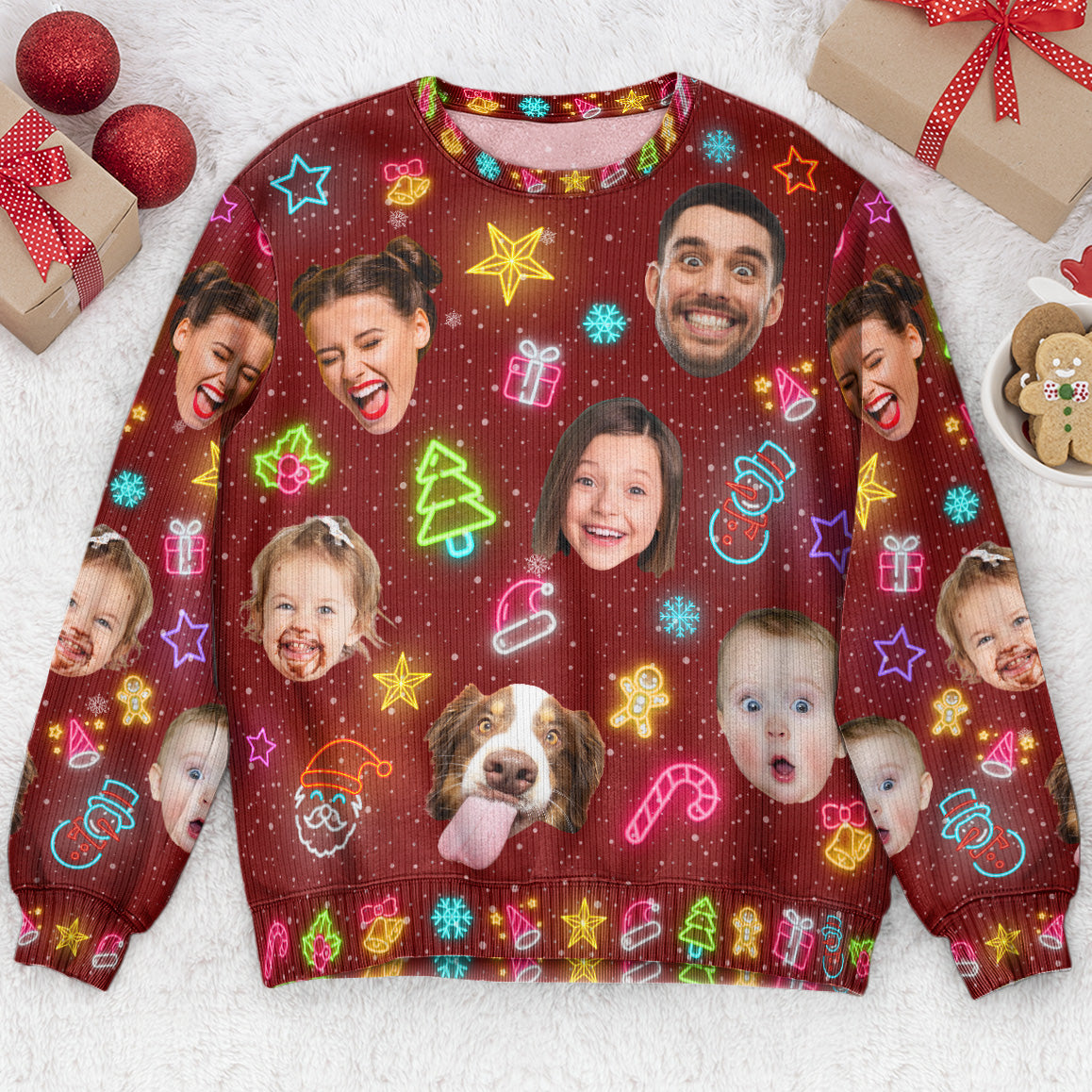 Custom Face Funny Light Up Christmas Personalized Photo Ugly Sweater_1_bca00d76 a1b7 4499 9612 5f32bcf8241f