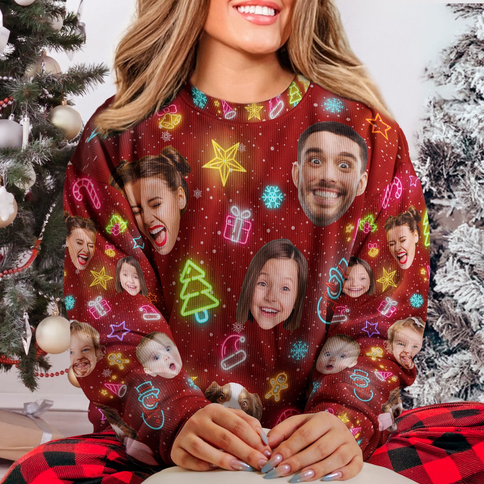 Custom Face Funny Light Up Christmas Personalized Photo Ugly Sweater_2_8bd1cd45 24ca 462d ad9b 5ac5a11c83d6