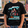 Custom Face Kid Riding Monster Truck Back To School Personalized Shirt 2