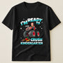 Custom Face Kid Riding Monster Truck Back To School Personalized Shirt 3