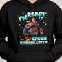Custom Face Kid Riding Monster Truck Back To School Personalized Shirt 4