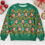Custom Face Silly Christmas Tinsel Personalized Photo Ugly Sweater_1_82ad9711 3df5 4da0 8ca7 071bec5029b1
