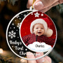 Custom Photo Babys First Christmas Personalized Acrylic Photo Ornament_1_2