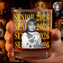 Custom Photo Senior Vintage Portrait Personalized Whiskey Glass HA283 CLA3007 DEF