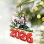 CustomPhoto3DEffectChristmasFamilyGatheredTogether PersonalizedCustomShapedAcrylicOrnament HA367 DSR1323 MK1