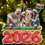 CustomPhoto3DEffectChristmasFamilyGatheredTogether PersonalizedCustomShapedAcrylicOrnament HA367 DSR1323 MKDEF