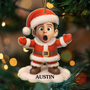 CustomPhoto3DEffectFaceArtFunnyBabyKid PersonalizedCustomShapedAcrylicOrnament MK2