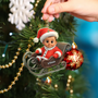 CustomPhoto3DEffectFaceArtFunnyBabyKid PersonalizedCustomShapedAcrylicOrnament MK3