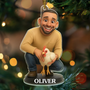 CustomPhoto3DEffectFigureArtChickenFarmer PersonalizedCustomShapedAcrylicOrnament MK2