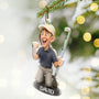 CustomPhoto3DEffectFigureArtGolfLover PersonalizedCustomShapedAcrylicOrnament MK1