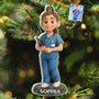 CustomPhoto3DEffectFigureArtNurse PersonalizedCustomShapedAcrylicOrnament DEF
