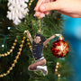 CustomPhotoCheerleaderChristmasDecorations PersonalizedAcrylicPhotoOrnament TK824 CLA1476 MkWebs3