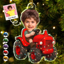 CustomPhotoChristmasKidDrivingTractor PersonalizedAcrylicPhotoOrnament TG064 CLA1534 Mockupdef