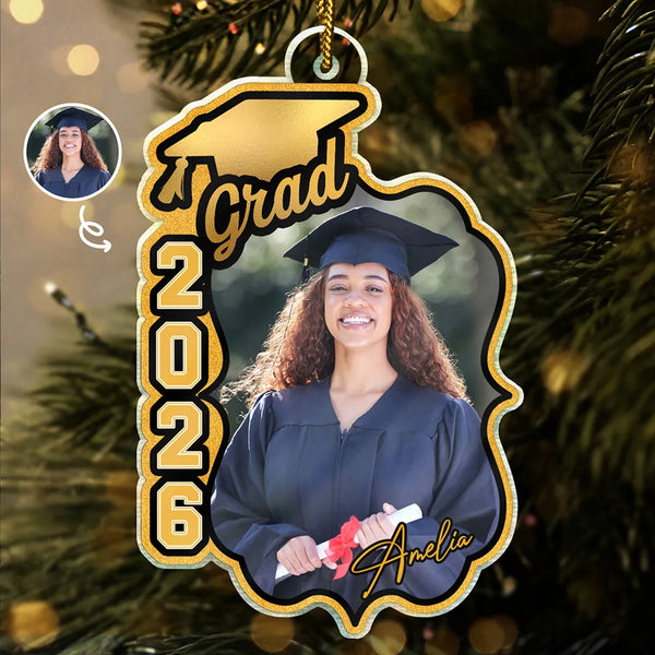 Custom Photo Congrats To The Graduate - Personalized Custom Shaped Acrylic Ornament MH01